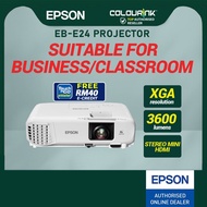 Epson EB-E24 XGA 3LCD Projector 3,600 Lumen VGA High Brightness Build-In Speaker Wireless Display EB