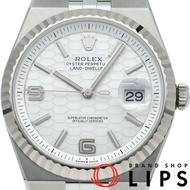 Rolex Land-Dweller 40 腕錶，蜂巢圖案，127334，附錶盒、保固卡，18K 白金/不鏽鋼，男士腕錶，白色，成色極佳 [全新]