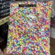 Round letter beads alphabet mix white candy color 1 pound