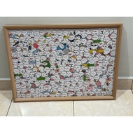 乖巧宝宝原木色拼图相框尺寸 70x50cm 1000pieces puzzle frame
