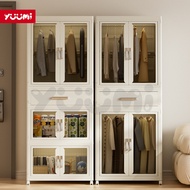 Yuumi 56cm transparent luxury large capacity almari baju budak wardrobe clothes plastik cabinet storage box kabinet 衣橱