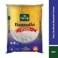 Cap Lily Beras Basmathi Cream Parboiled Low GI (5kg)