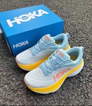【👞全新原盒】HOKA ONE ONE Bondi 8 邦代8 低幫跑步鞋 淺藍色