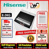 [FREE SHIPPING] HISENSE 8KG Fully Auto Top Load Washer / Washing Machine WTAR8011G 8.0KG