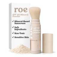Roe Wellness- Kids SPF 50 Brush On Mineral Sunscreen Powder EWG, Reef-Friendly, Easy to Apply for Ki