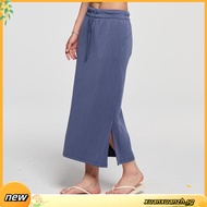 Eyouth 1960 Women Casual Drawstring Midi Skirt Pants
