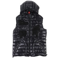Mint condition △ DUVETICA HYDROGEN Duvetica Hydrogen Animal Patch Double Zip Hooded Down Vest Gilet 