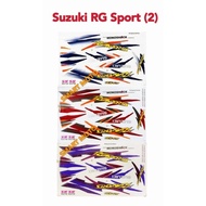 Suzuki RGSport RG Sport (2) New Body Stripe Body Sticker Blue/Red/Brown