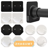 ZHAGUMT366HT 2pcs Shower Curtain Rod Universal No Drilling Stick Screw Fixation Bathroom Shower Rods