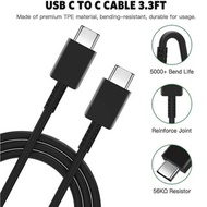 1/2/3M 3A USB Type C To Type C Adaptive Fast Charging 2.0 Cable With Box For Samsung Galaxy S22 S23 