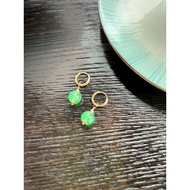 M&W | 14k Gold-filled Green Agate Earrings