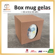 BOX MUG glass 11x11x11 cm -- gift glass BOX
