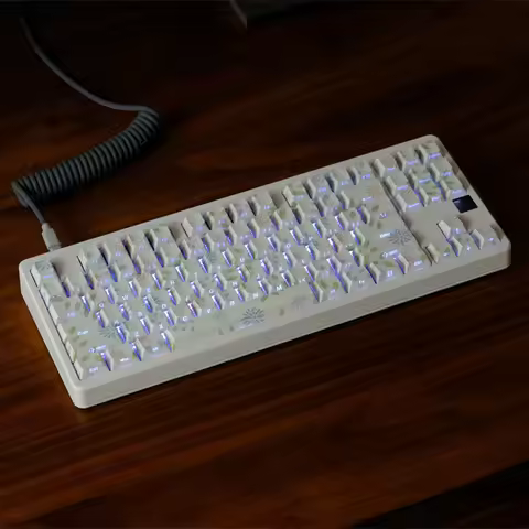 136 Keys Flower Backlit Keycaps Cherry Profile Side Light Transmission Keycap For MX RGB Keyboard 61