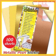 A4 Metallic Sticker | Pearl Sticker | Glitter Sticker | Sparkling Sticker