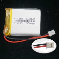 3.7V 2 Ed 900Mah 3.33Wh Li Lithium Battery 603443 Cell Jst- 2Pin 2.0Mm Plug For GSP Sat Nav Camera