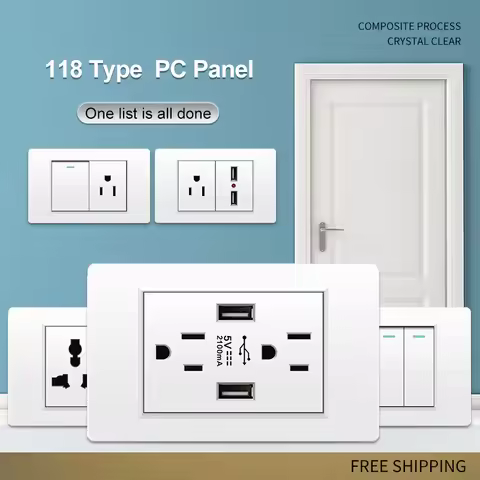 PSSRISE DIY Free Combination Outlet Switch 1/2/3 PC Panel Wall Switch BR IT UN US TH Power Socket US