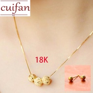 saudi gold 18K pawnable necklace for women-3 transfer beads and give a earrings