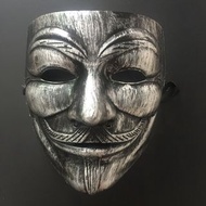 觀塘 V殺面具 銀色面具 Kwun Tong Halloween V for Vendetta Mask 萬聖節 面具 Halloween mask Party #Cosplay #Party #su