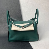 Hermes  孔雀綠 銀扣 lindy30