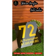 1 day process Minimalist House Number Glossy acrylic custom acrylic unit number signage