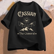 Cusssian ACOTAR Women's T-Shirt Short Sleeve Illyrian Bat Boys Graphic Vintage Clothing