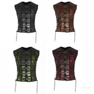 Crazy Knight Chest Armor Sleeveless Vest Lace-up Armor Adjustable Straps Buckles