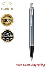 Parker IM Light Blue Grey Ball Pen- Black Ink (Free Laser Engraving)