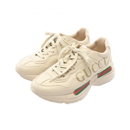 [Used] Gucci Rhyton Sneakers, Logo, 528892, Leather Shoes, Logo Leather Sneakers, Women's, Used B
