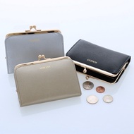 (Special Promotion price)lather bifold wallet【MAELYS/made in Japan 】Kiss lock lather bifold wallet （