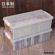 日本進口sanko音樂光盤CD收納盒36K漫畫盒收藏整理B6收納箱鎖扣蓋