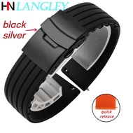 20mm 22mm Quick Release Silicone Watch Bands For Samsung Active 43mm 47mm for Fossil Strap 18mm 24mm Rubber Sport Bands