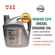 Diesel Engine Oil 10W30 Semi Synthetic with Oil Filter for Navara NP300 D23T Urvan E26 NV350 NISSAN 