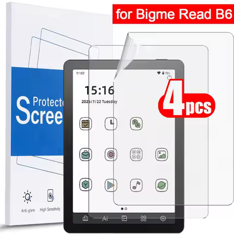 Screen Protector for Bigme Read B6 E-Reader Flexible PET Films Anti-Scratch Ultra-Thin Clear Protect