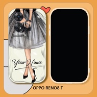For OPPO Reno8 T Reno8 Pro Reno 8T 5G Reno 8 Pro High Heel Girl Phone Case For Girls Soft Silicone Wave Edge Back Cover Casing