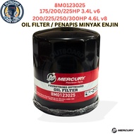 8M0123025 PENAPIS MINYAK ENJIN UNTUK MERCURY OUTBOARD (STARTER) ENJIN 4-STROKE 175HP-300HP v6/v8