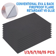 1/3/5pcs 300*200*3mm Adhesive EVA Foam Battery Insulator Flame V0  Retardant Anti-collision for 3.2V