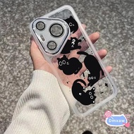 Cartoon Black Cats Phone Case Lens Glass For Vivo T4 Ultra T4X T3X T3 Lite T2 T2X T1 S1 Pro Snapdrag