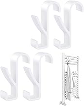 4 x Pratico Gancio per Radiatore Rotondo, Gancio per Asciugamani, Appendere in Modo Flessibile, per 