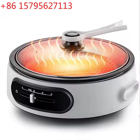 4L Electric Hot Pot Multi Cooker Food Steamer Kitchen Cooking Machine Portable Steamer
