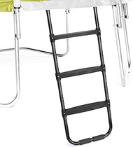 KeFanta Trampoline Ladder, Universal Steps for 12ft 14ft 15ft Trampoline, 3 Wide Step Trampoline Stairs Accessories for Kids, Black