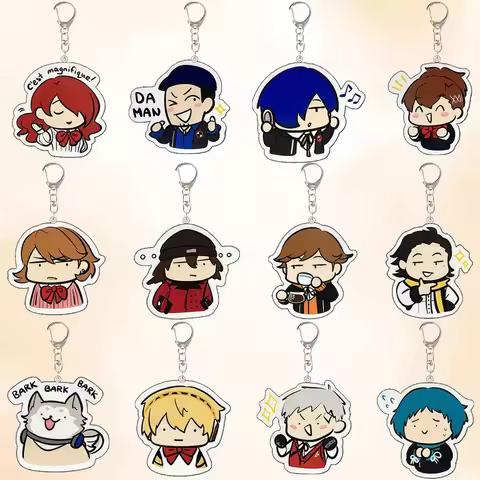 Persona Akihiko Mitsuru Ken Koromaru Junpei Yukari Aigis Fuuka Shinjiro Ryoji Acrylic Keychain Custo