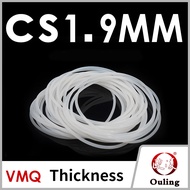 Ouling CS1.9mm White VMQ silicone Rubber silicon O-Ring washer Sealing Ring
