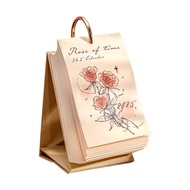 Vintage Rose Desk Calendar DIY Scrapbook Thick Paper Rose of Time 365 Calendar Ornament To Do List M