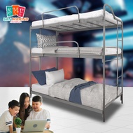 3V Single Size TRIPLE Metal Bunk Bed/Double Decker Bed/Single Metal Bed/Single Bed