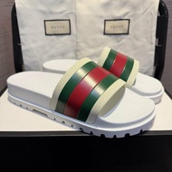 💎Han's house精品服飾💎GUCCI 古馳 橡膠 拖鞋 義大利製 白 現貨 UK 7 ~ 11 原價15800