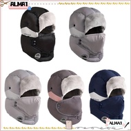 ALMA Earflap Hats, Warm Russian Bomber Cap, Winter Soft Plush Windproof Ear Protectors Hats Cycling