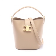 【二手】Celine CELINE小號 Louise 水桶包 119173FX903SA 米色皮革 兩用單肩背包 女士 全新