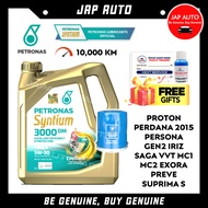 Jamin Petronas Engine Oil - Syntium 3000 Fully 5W-30 5W30 + Proton Oil Filter - Wira Satria Waja Iri
