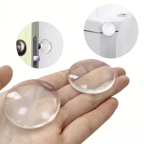 door knob wall shield Clear Soft Rubber Door Stopper door handle bumper Mute Stickers Wall Protector