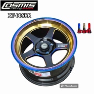 ล้อแม็กขอบ15 15x8.0 PCD4x100 ET20 ยี่ห้อCosmis ของแท้100% สีไทเทเนียม2 รุ่น XT-005RR (ราคาต่อ1วง) ถ่ายสินค้าจริง แม็กไทเทขอบ15 4รู100 แถมจุกซิ่ง